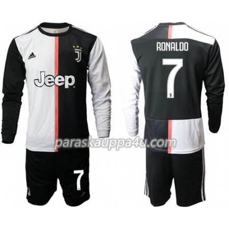 Juventus Ronaldo 7 Lasten Kotipelipaita 2019-2020 Pitkähihainen (+ shortsit)